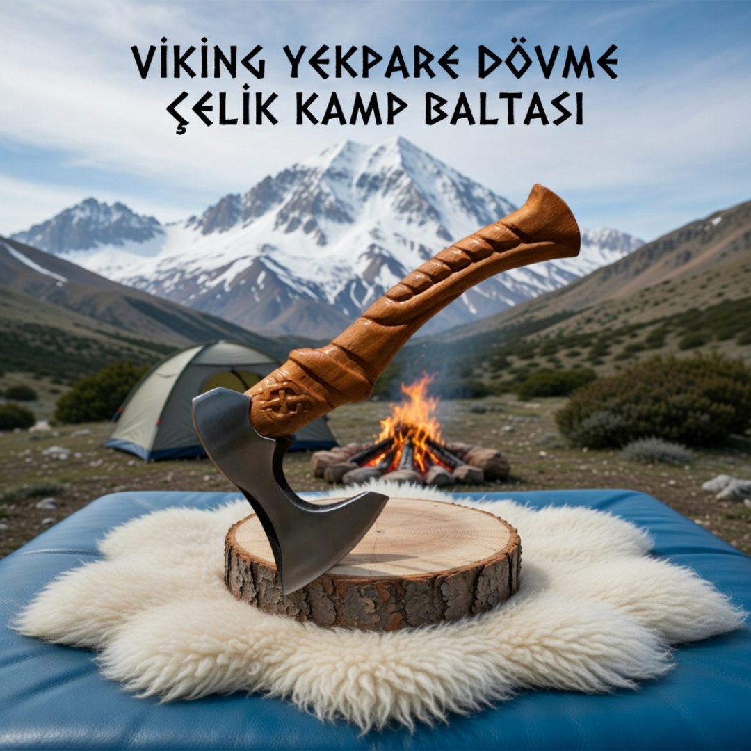 Viking Desenli Kamp Baltası 32 cm